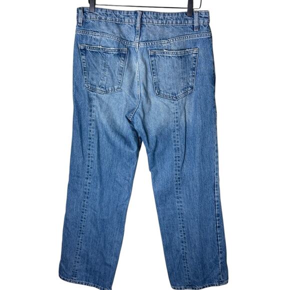 Mango Women’s Sz 8 Straight Jeans with Decorative Seams - Picture 7 of 8